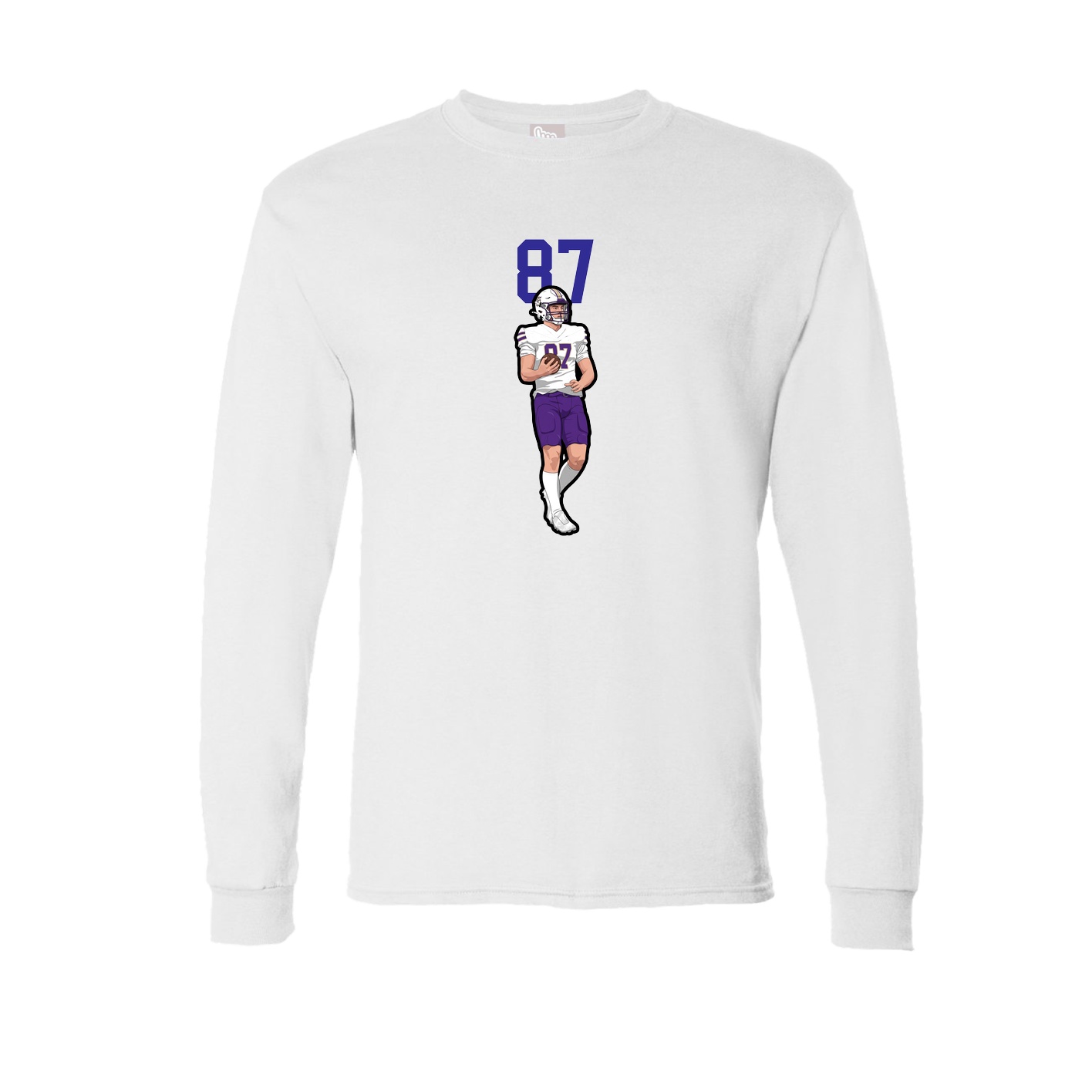 Long Sleeve Tee — Number Top in White