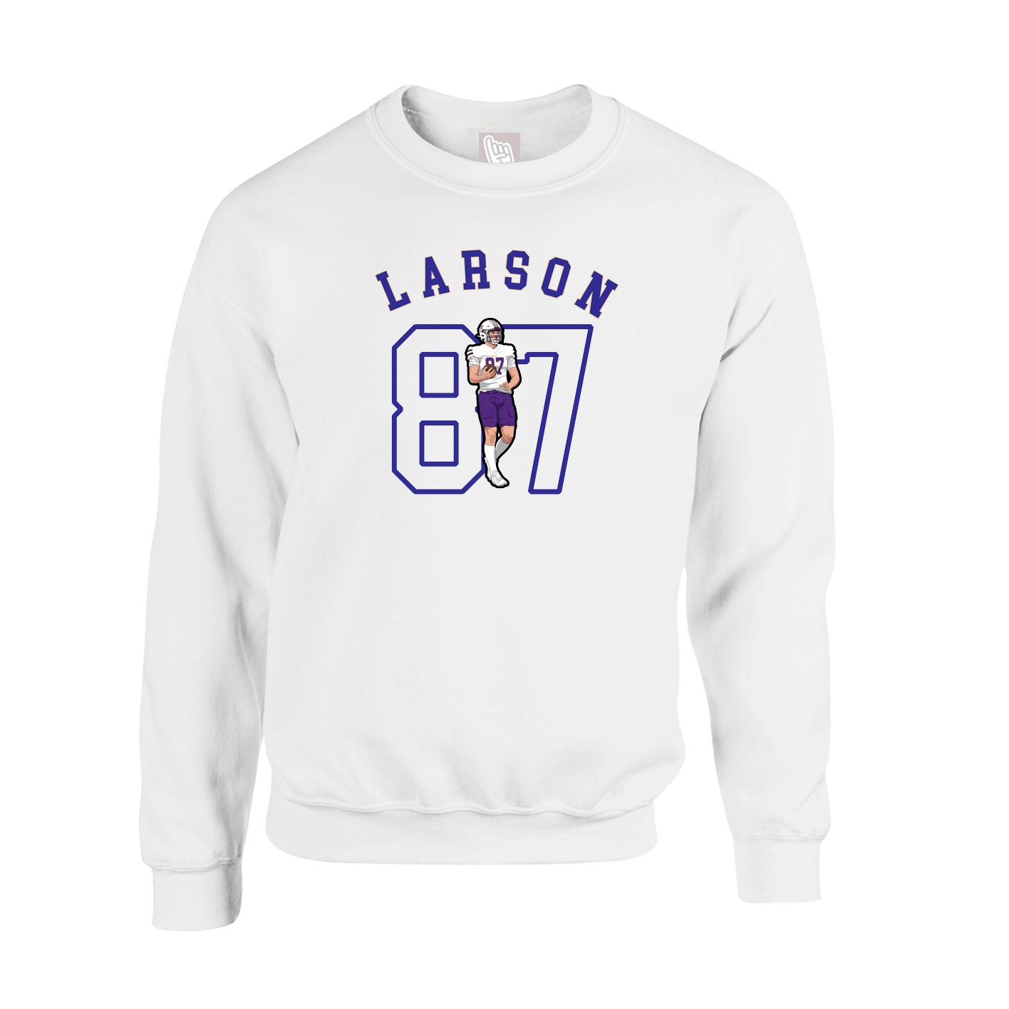 Fleece Crew — Shirsey Arch in White