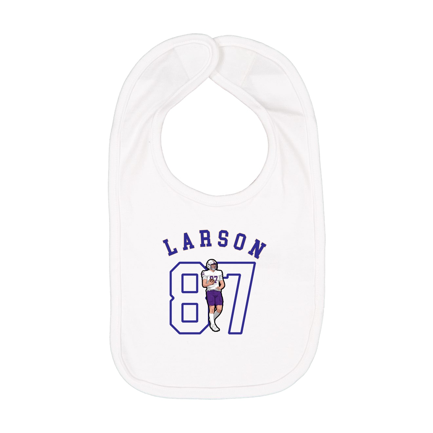 Infant Bib — Shirsey Arch in White