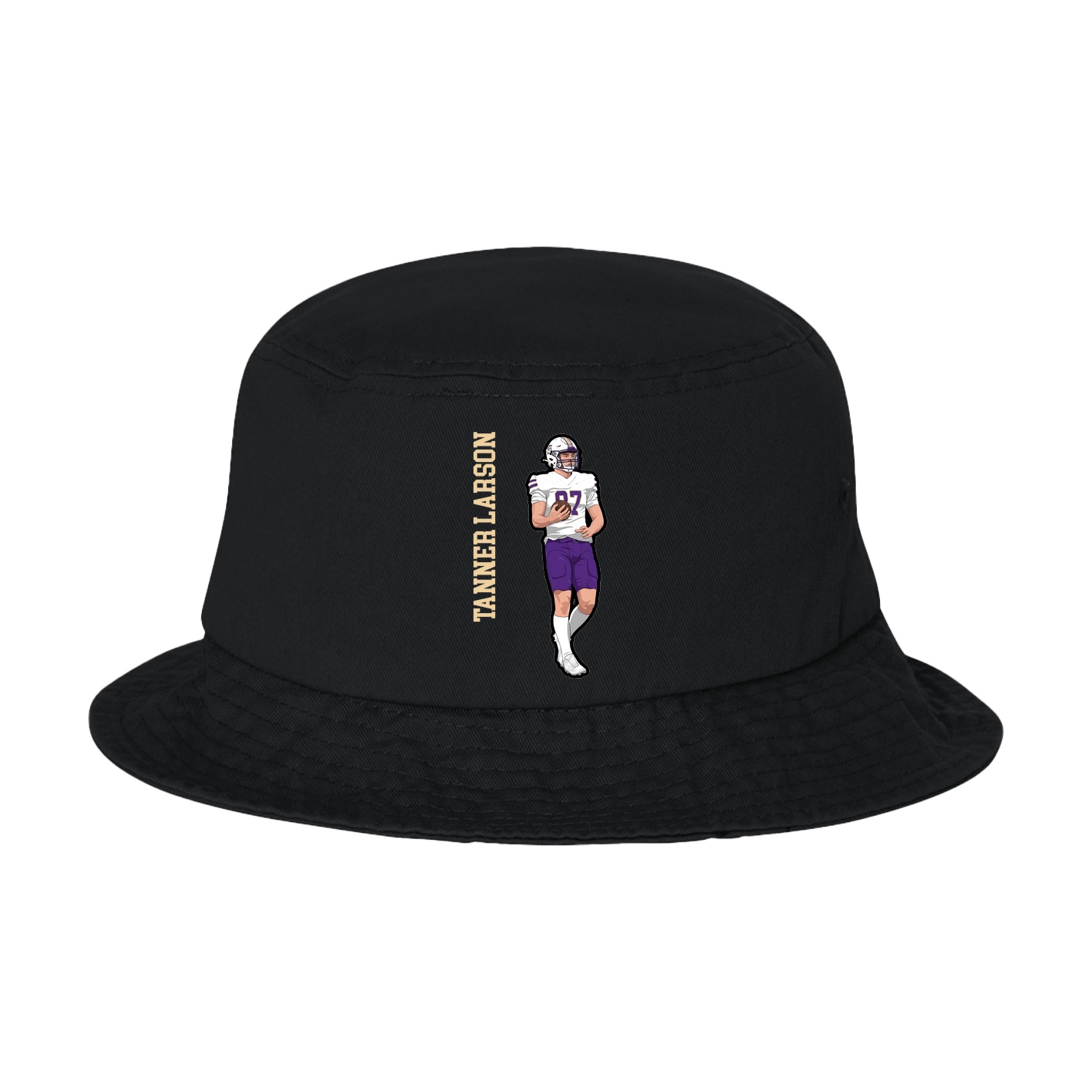 Bucket Cap — Name Vertical in Black