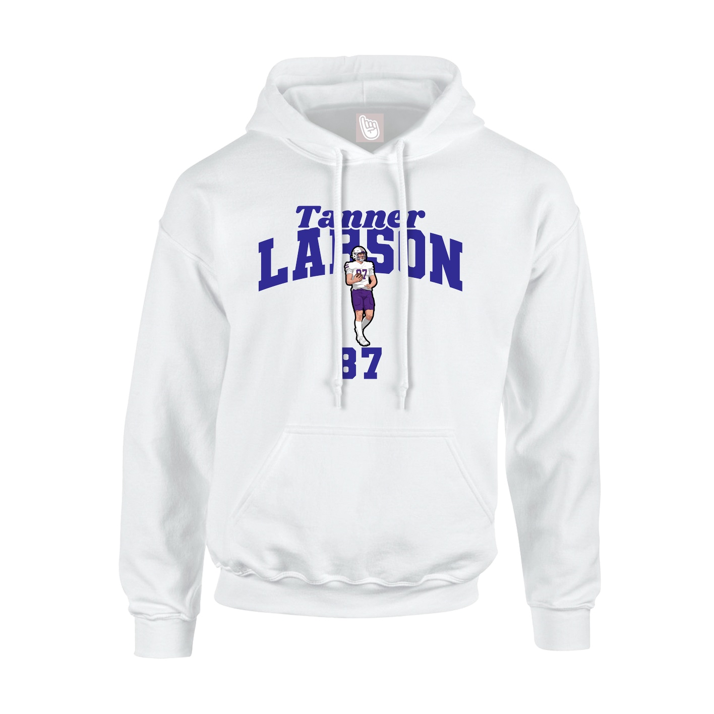 Hoodie — Signature Arch in White