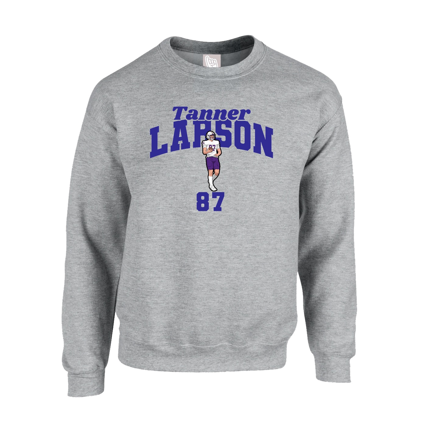Fleece Crew — Signature Arch in Grey
