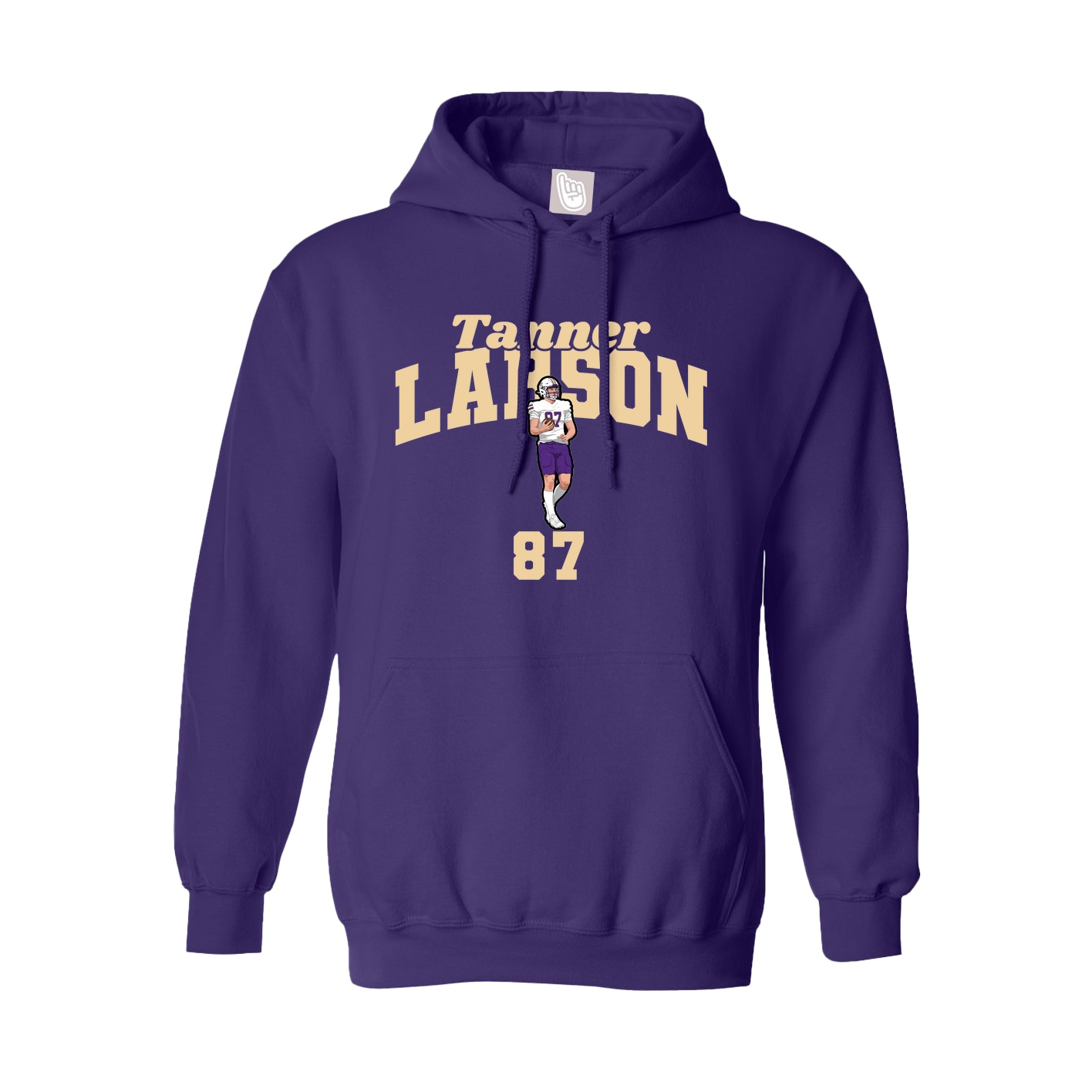 Youth Hoodie — Signature Arch in Purple