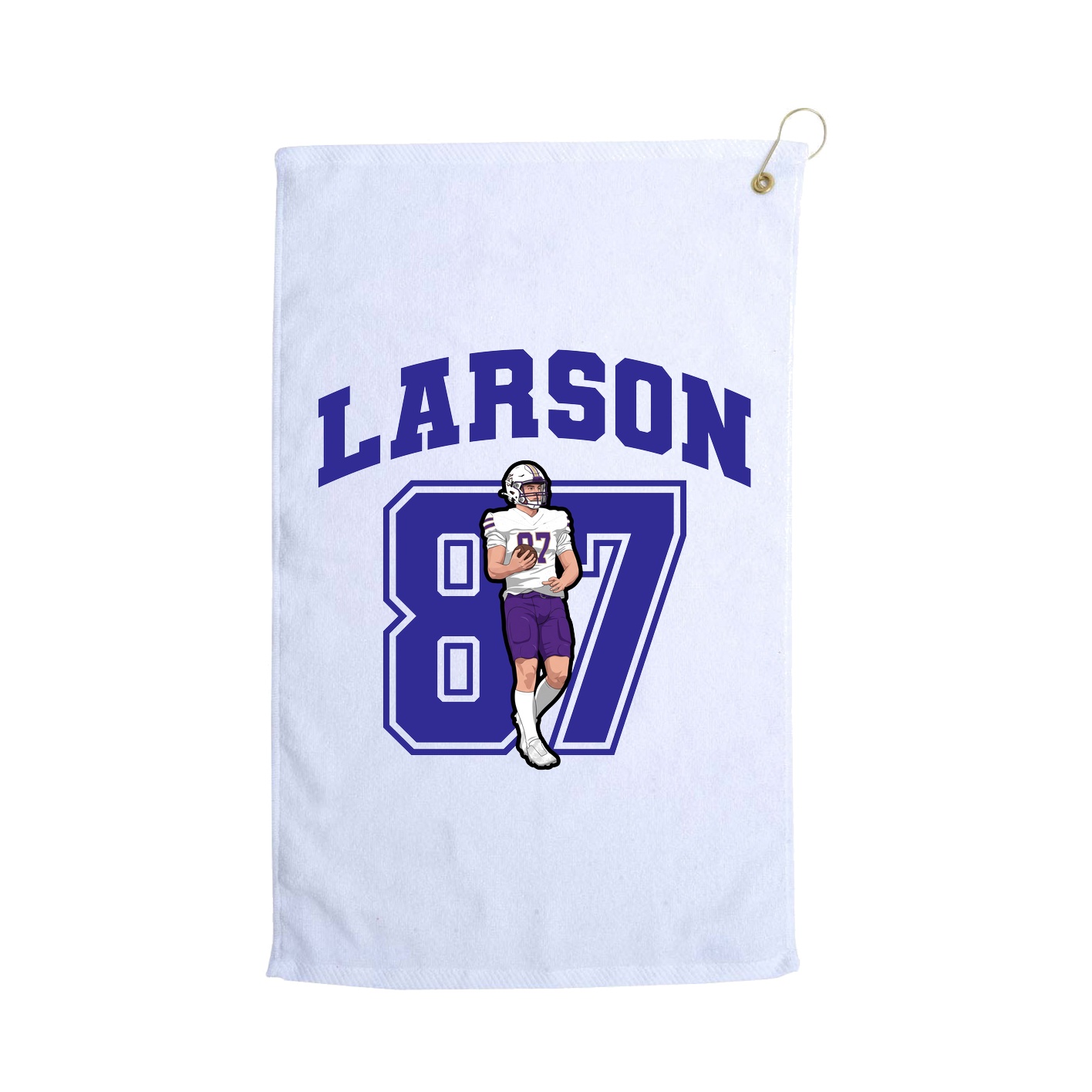 Golf Towel — Number in White