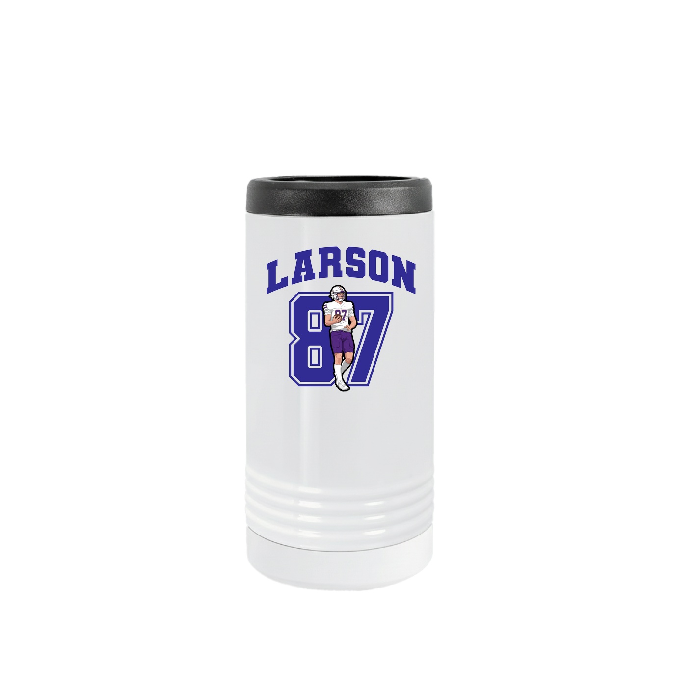 Slim Beverage Holder — Number in White