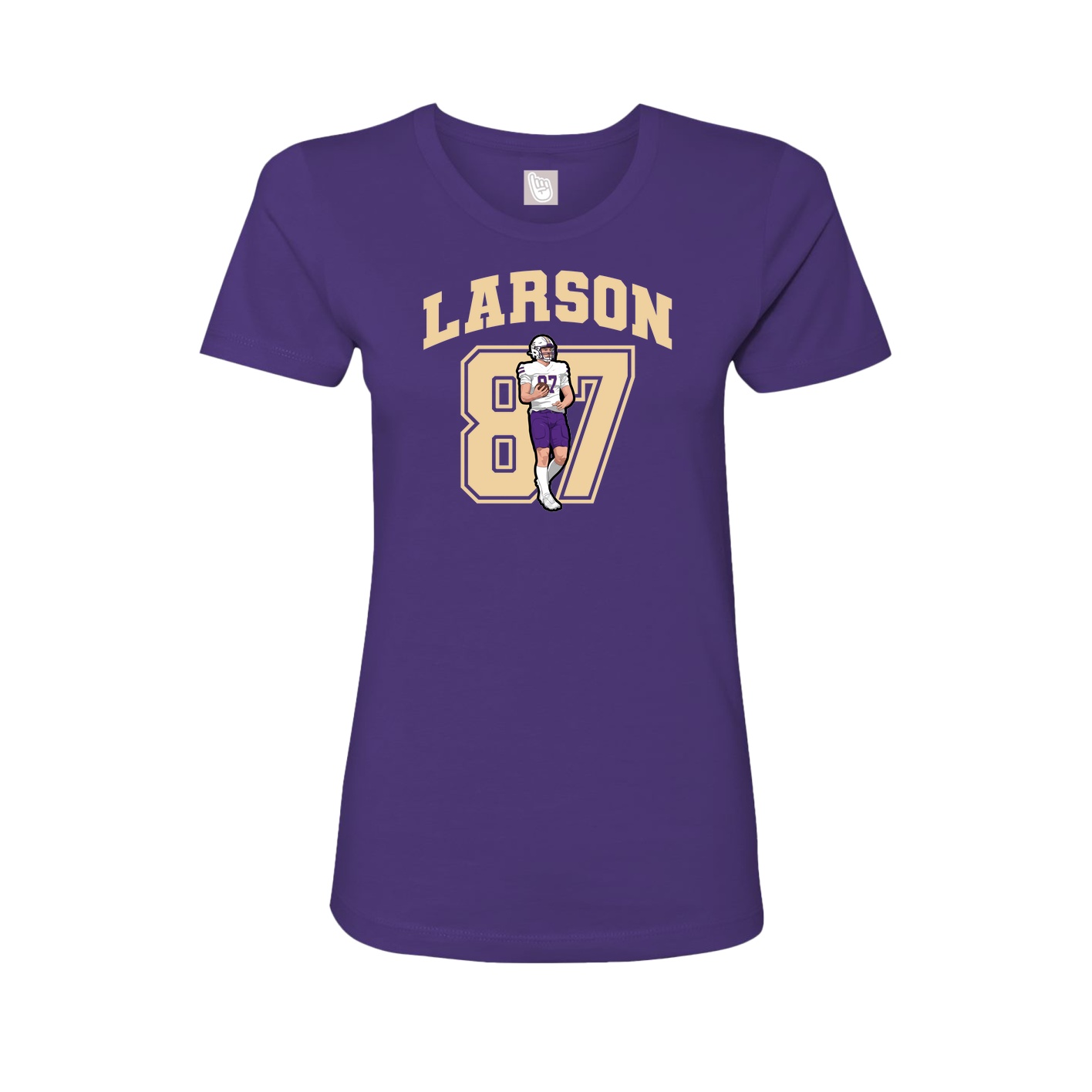 Fitted Women's Tee — Number in Purple