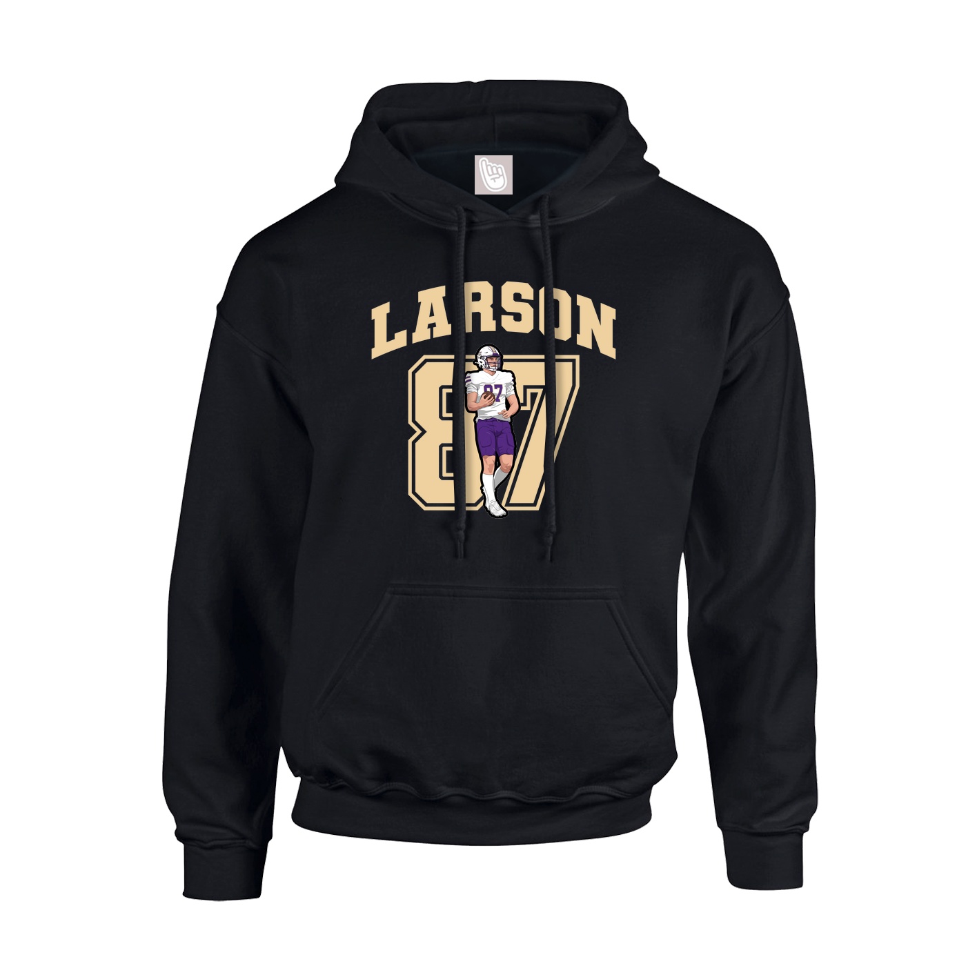 Hoodie — Number in Black