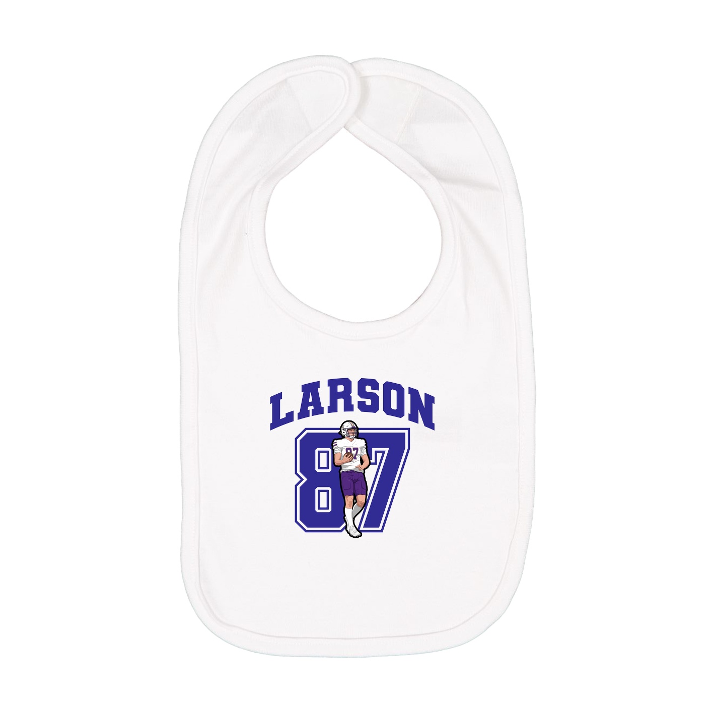 Infant Bib — Number in White