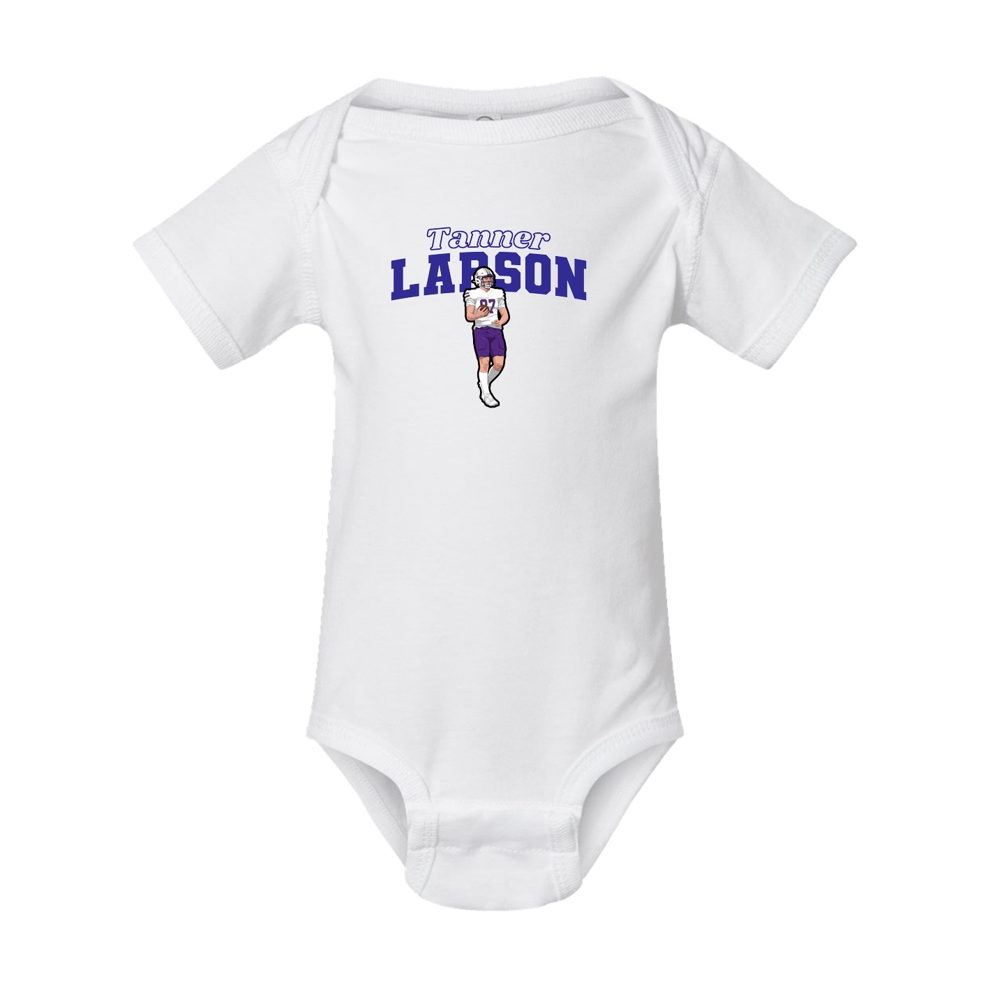 Baby Onesie — Name Arch in White