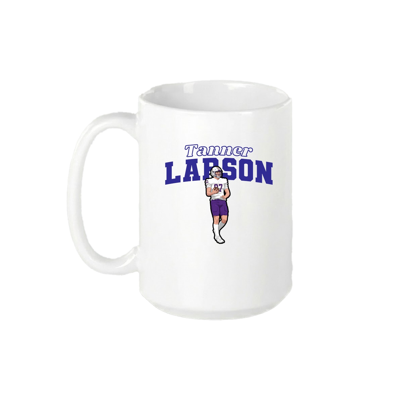 15oz Coffee Mug — Name Arch in White