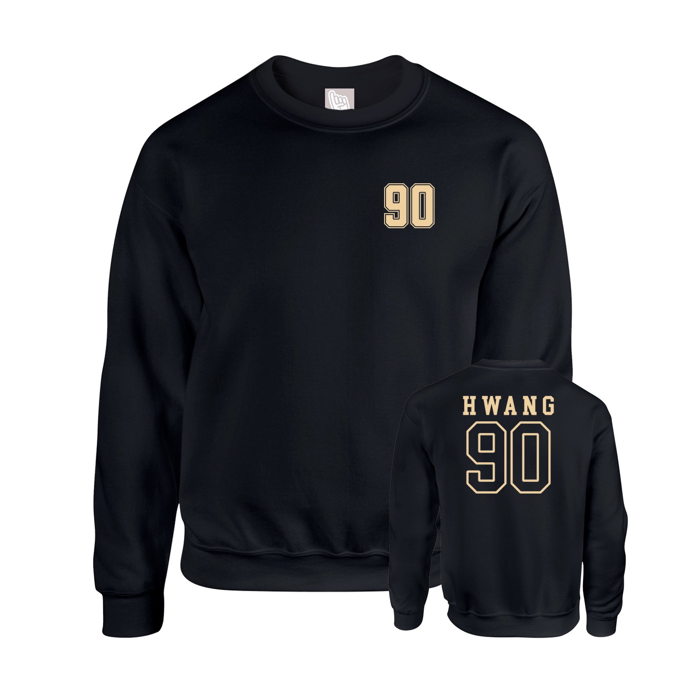 Fleece Crew — Chest Back in Black