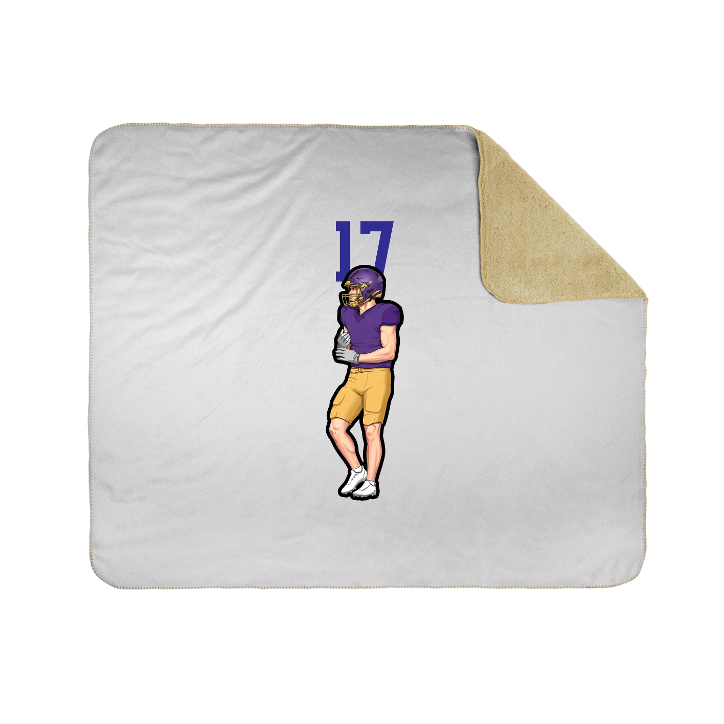 Throw Blanket — Number Top in White