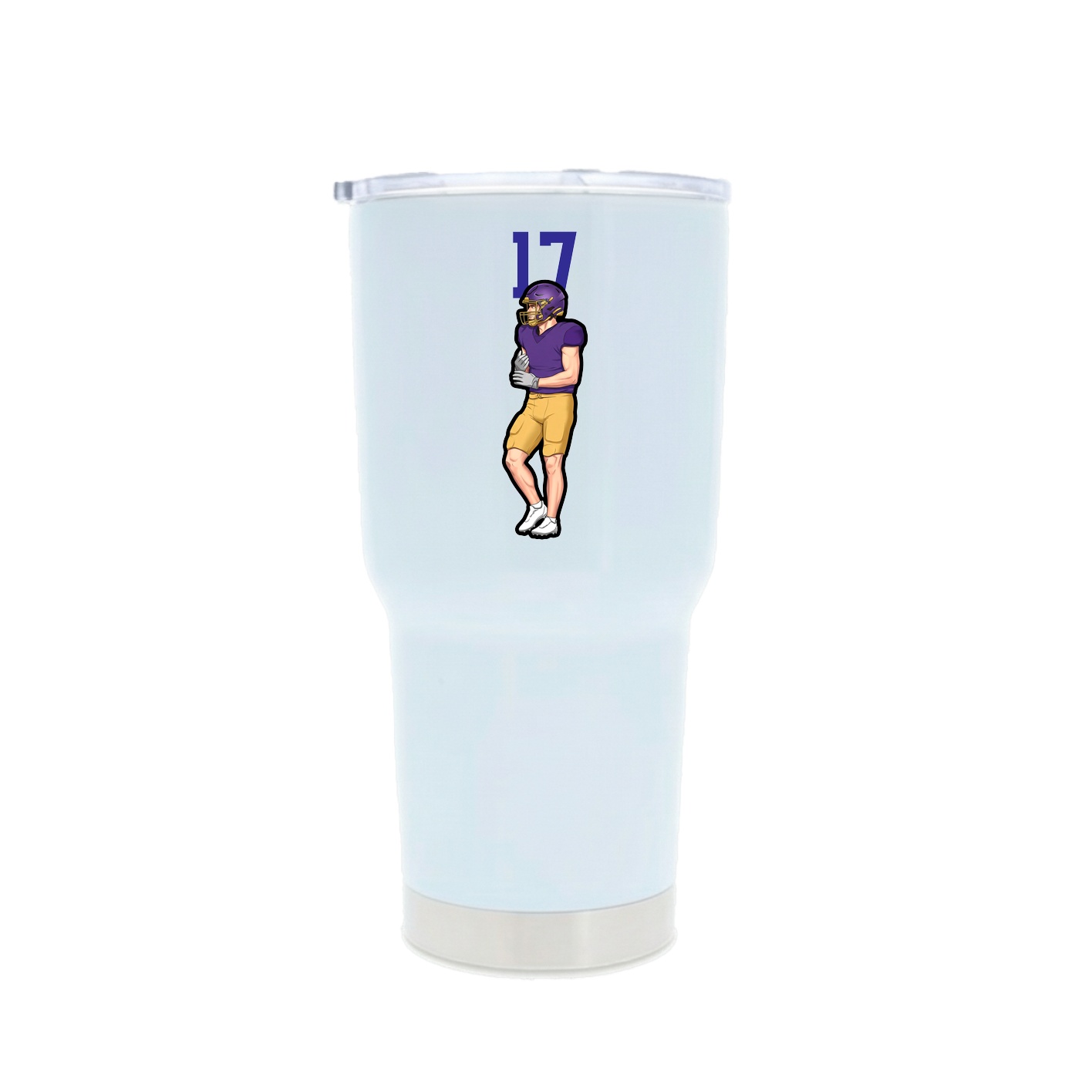 30oz Stainless Steel Tumbler — Number Top in White