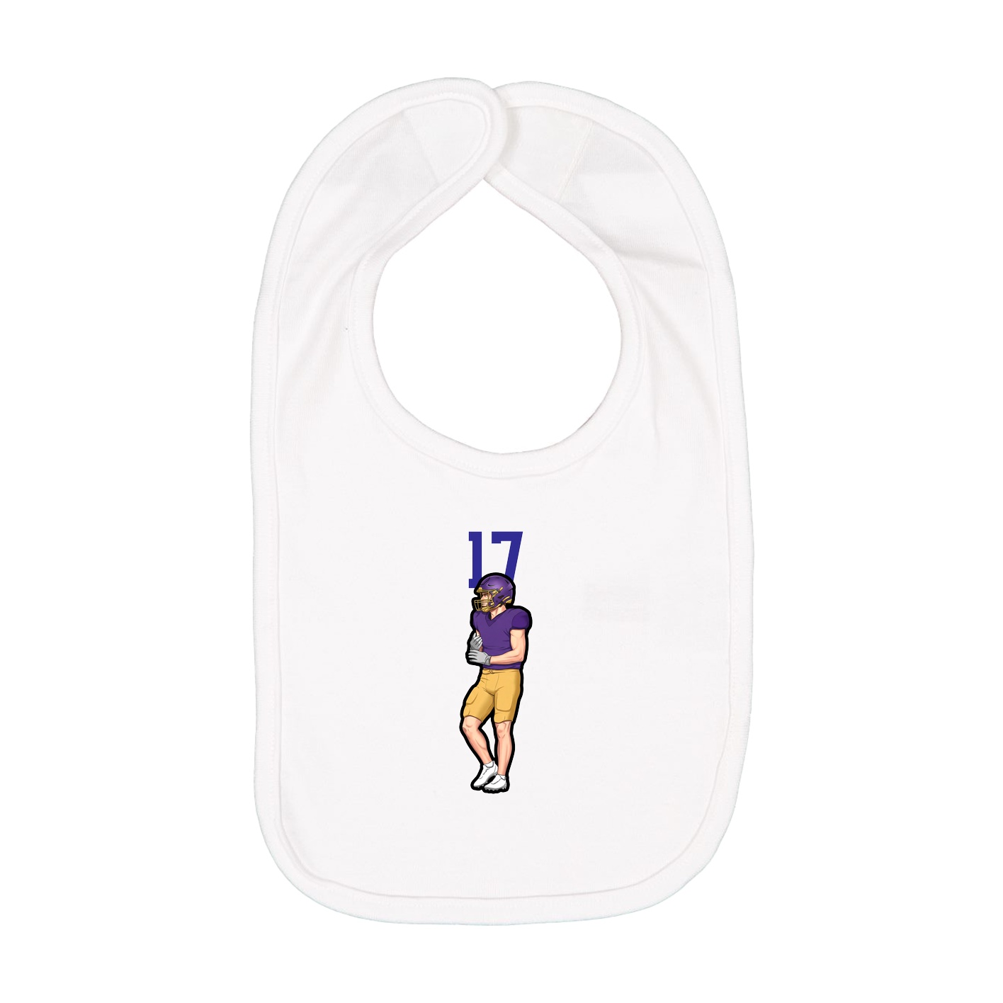 Infant Bib — Number Top in White