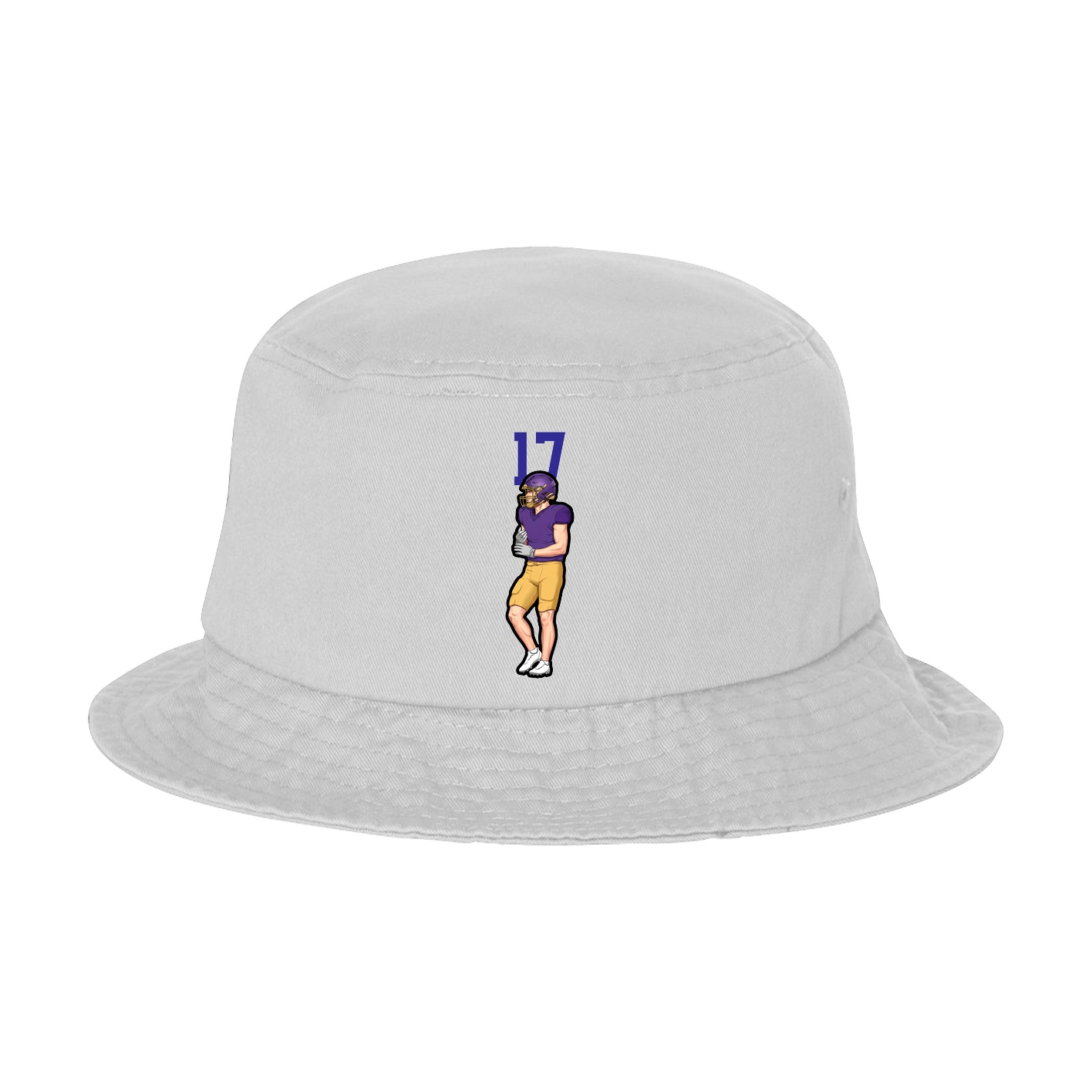 Bucket Cap — Number Top in White