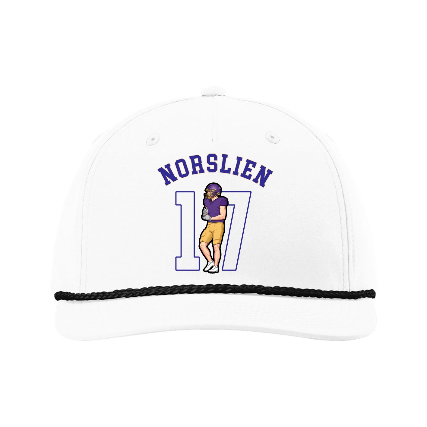Five-Panel Classic Rope Cap — Shirsey Arch in White