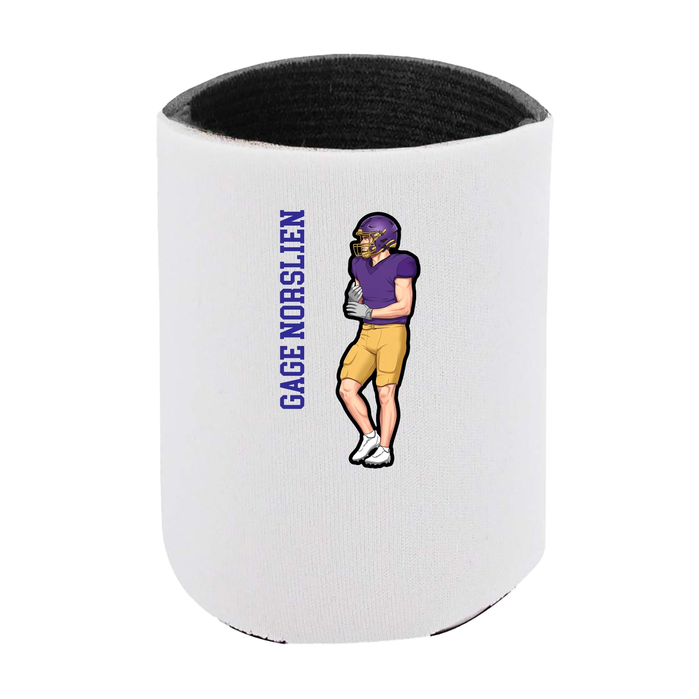 Can Holder — Name Vertical in White