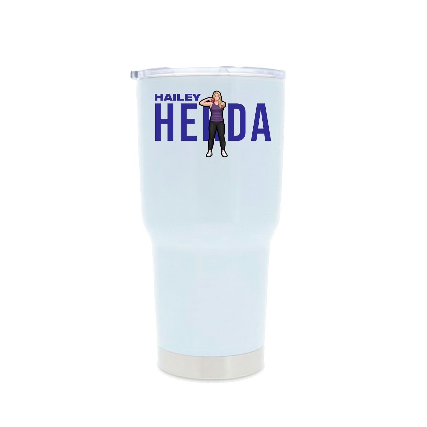 30oz Stainless Steel Tumbler — Player Name in White