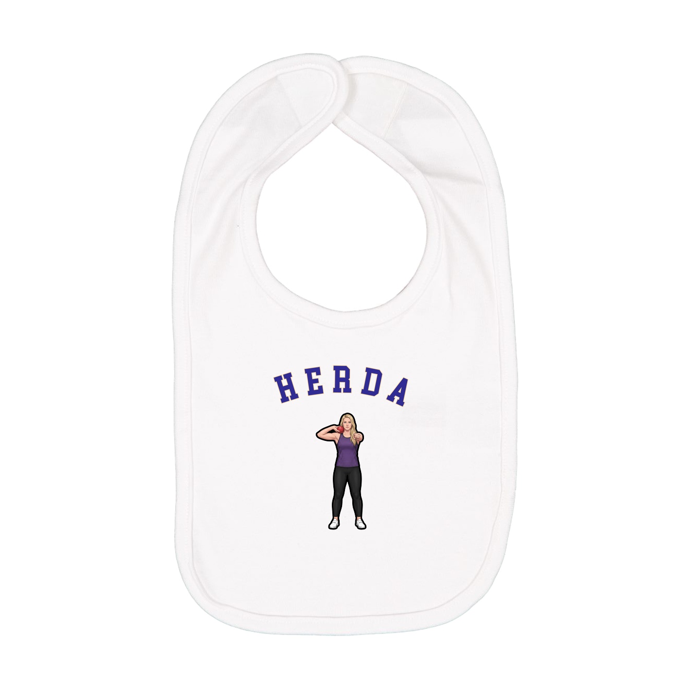 Infant Bib — Shirsey Arch in White