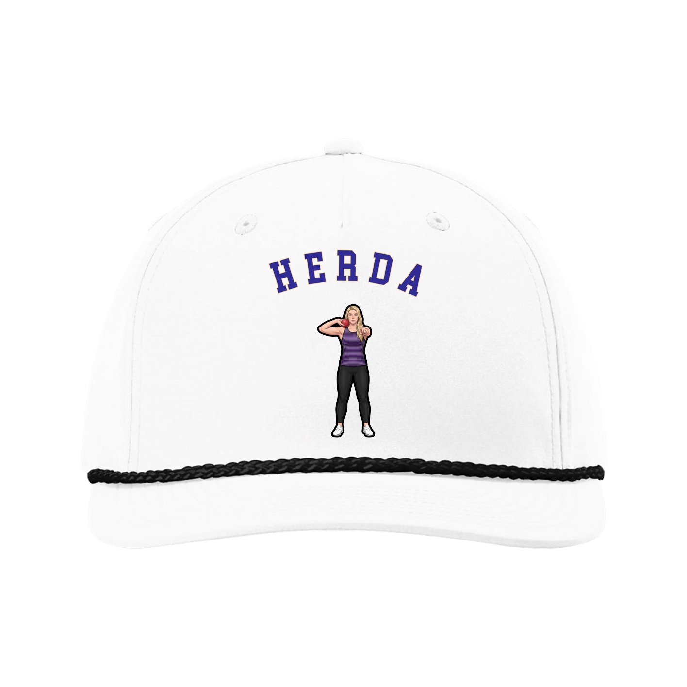 Five-Panel Classic Rope Cap — Shirsey Arch in White