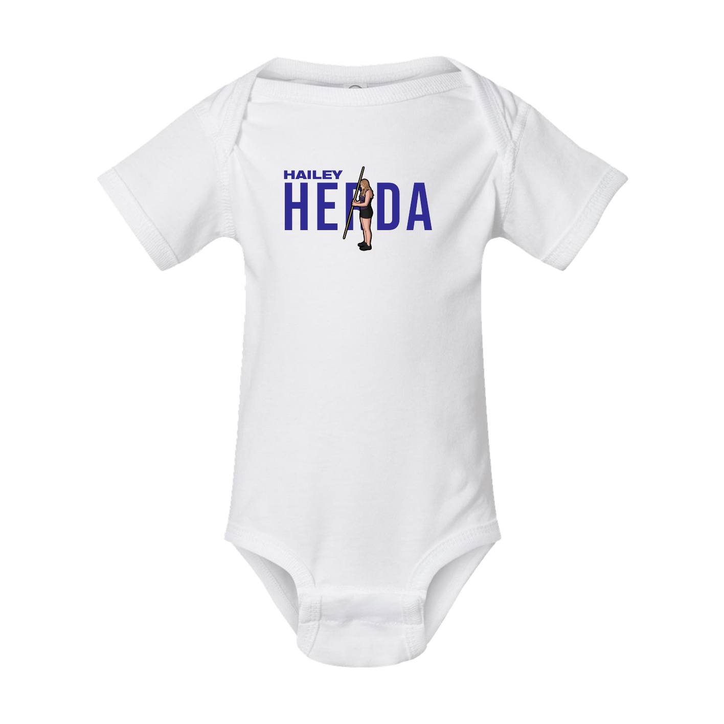 Baby Onesie — Player Name in White