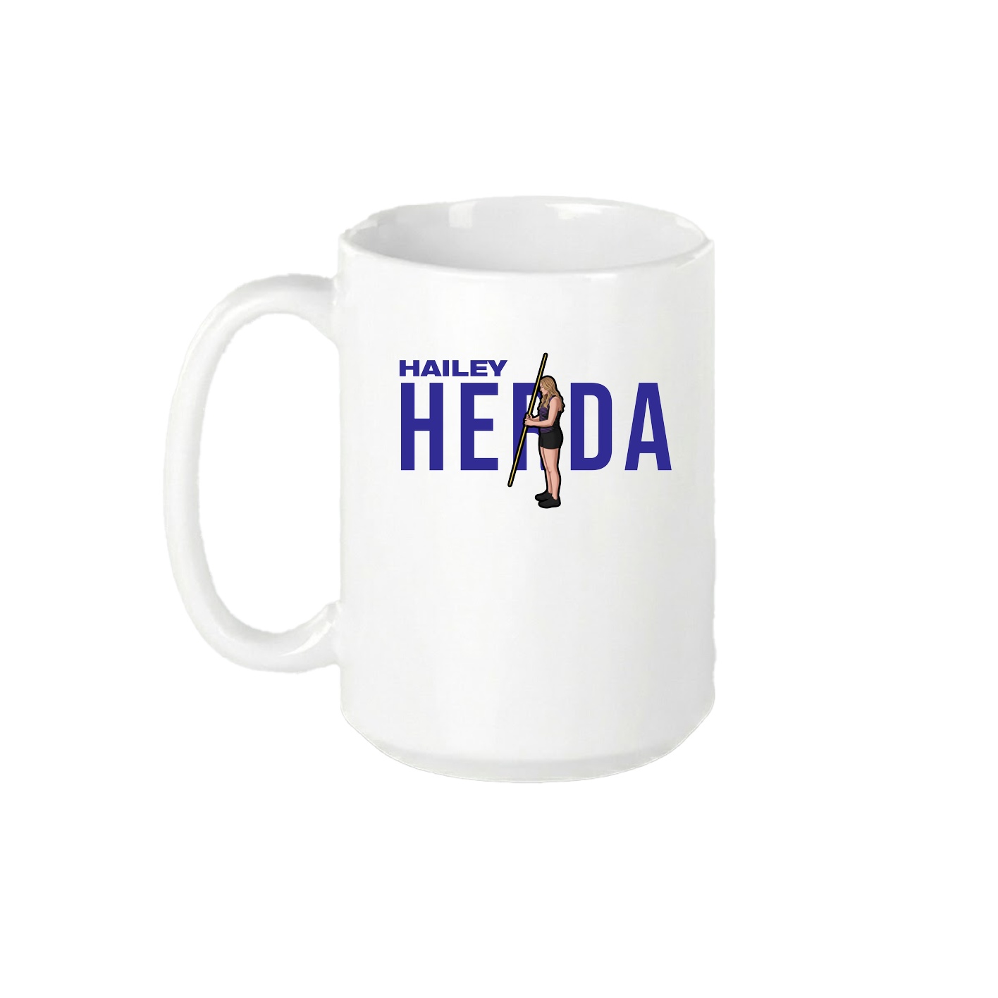 15oz Coffee Mug — Player Name in White
