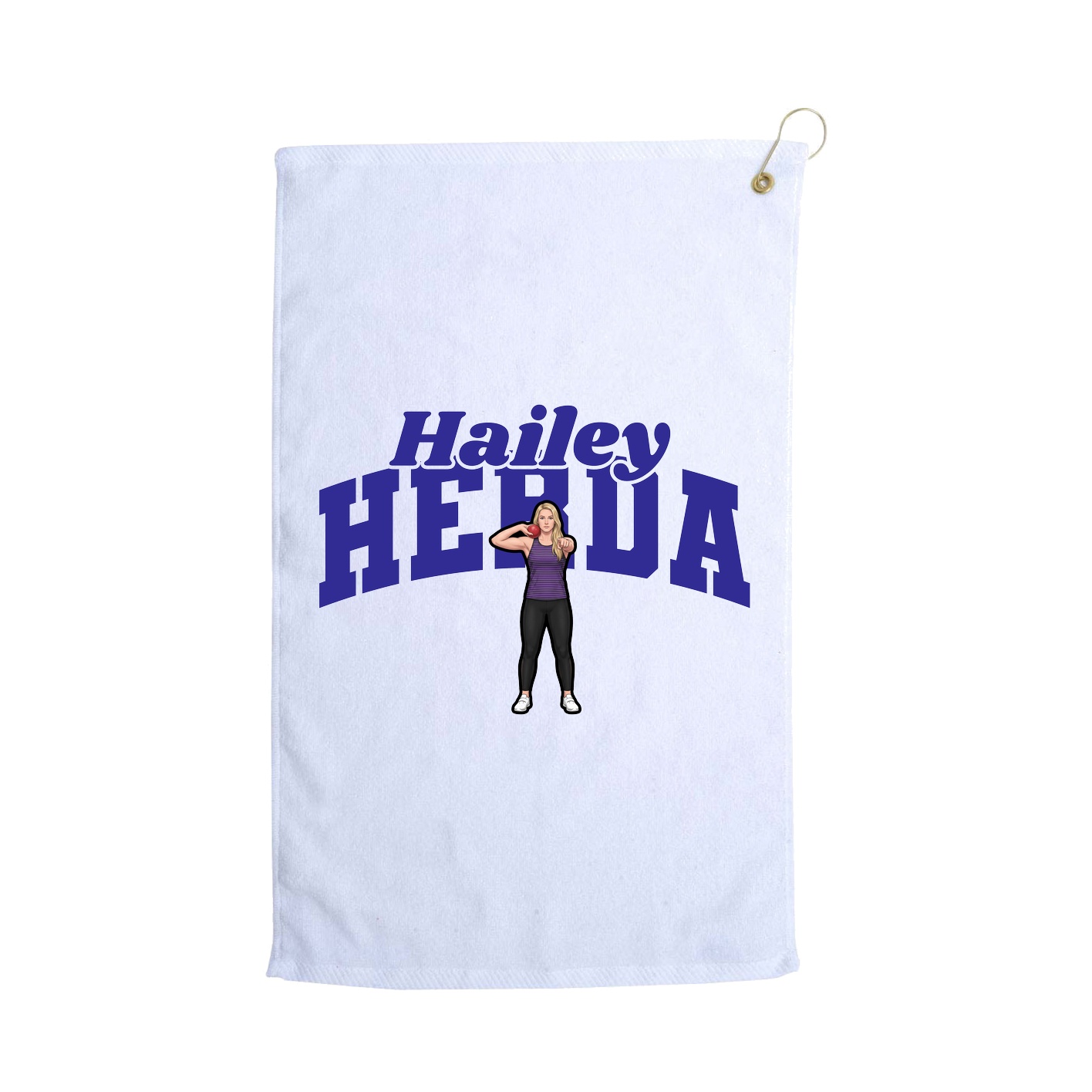 Golf Towel — Signature Arch in White