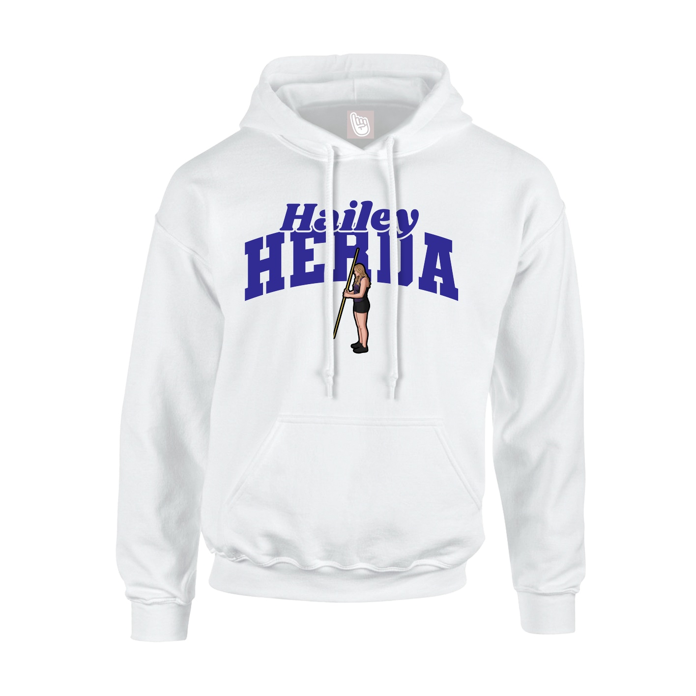 Youth Hoodie — Signature Arch in White