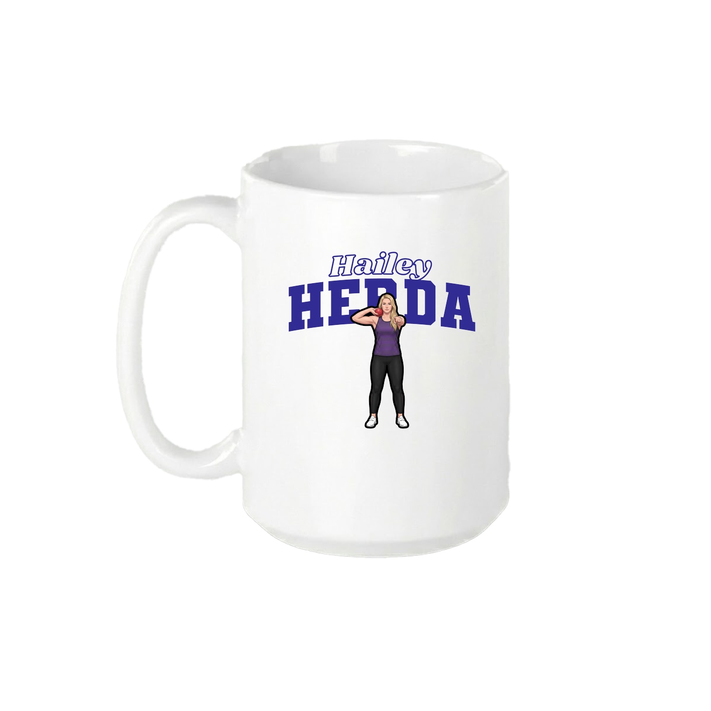 15oz Coffee Mug — Name Arch in White