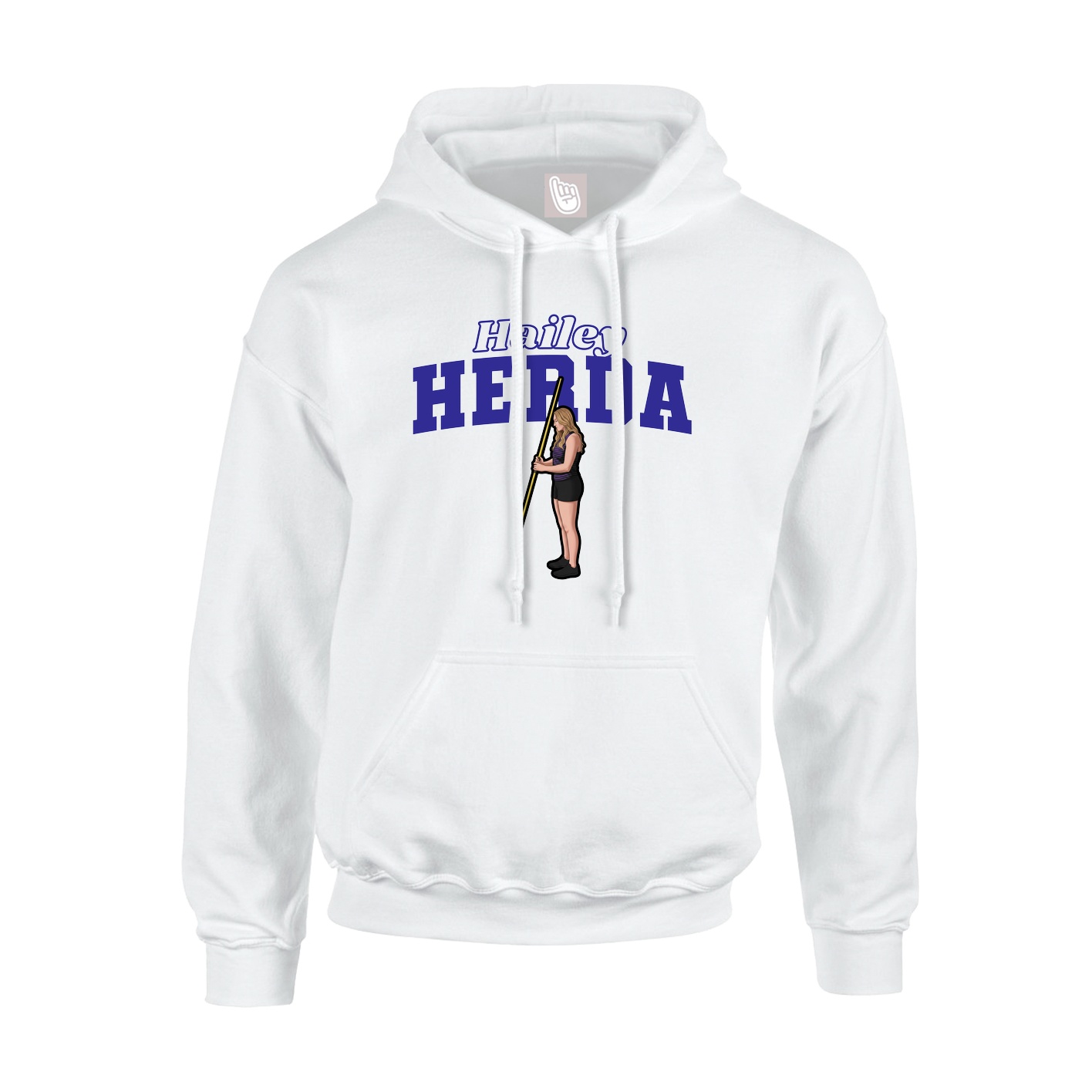 Hoodie — Name Arch in White