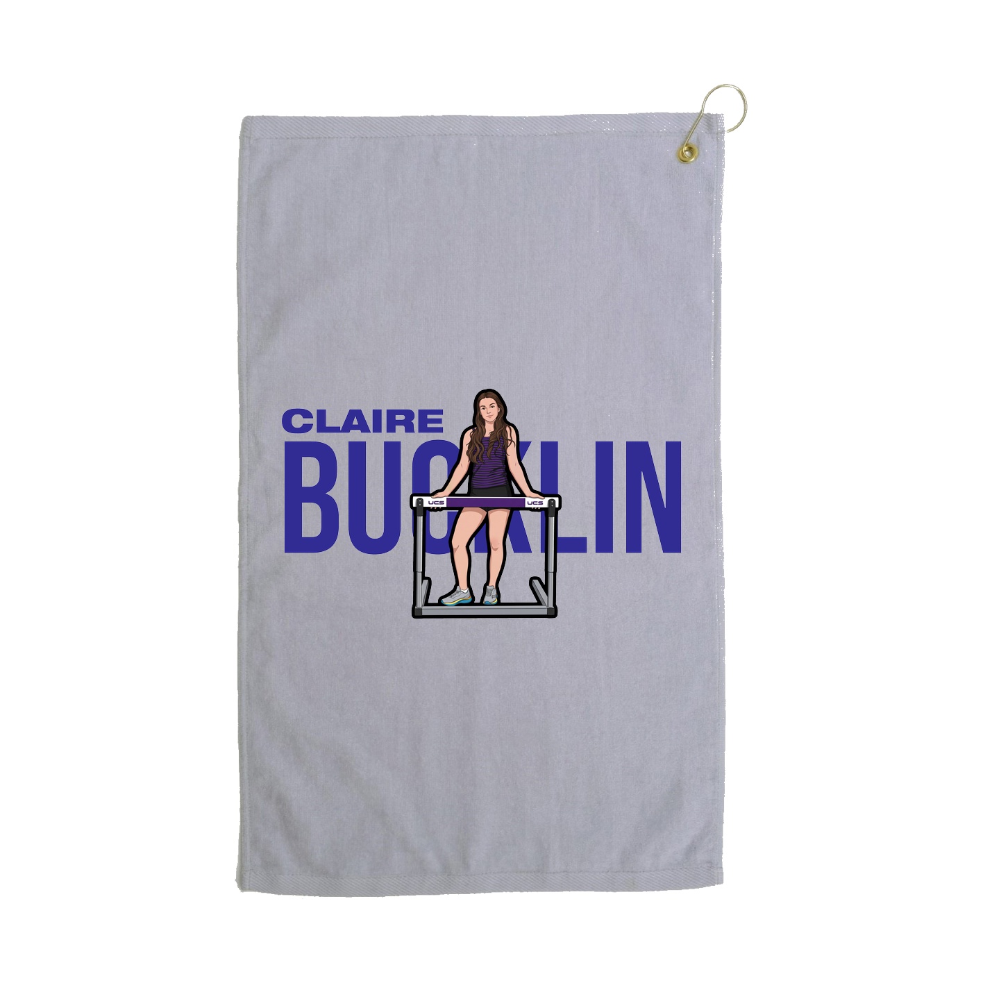 Golf Towel — Player Name in Grey