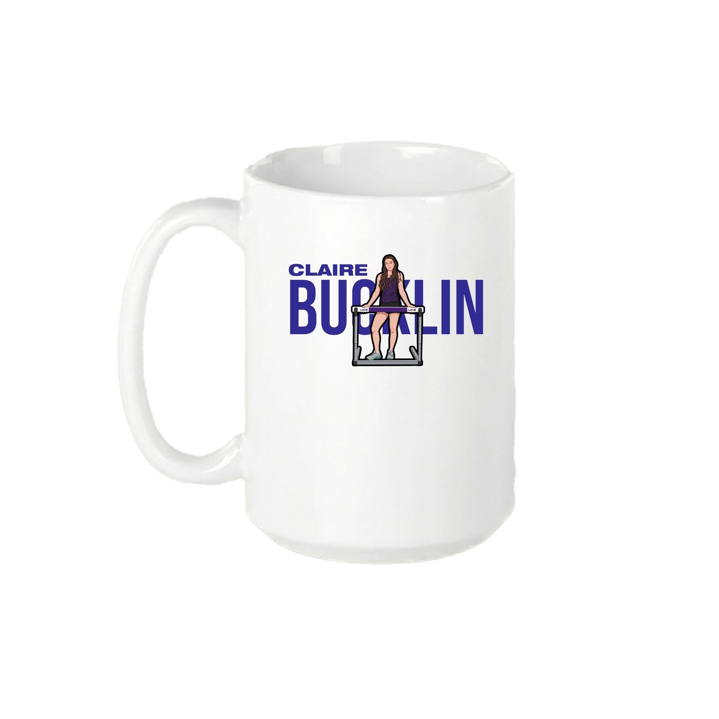 15oz Coffee Mug — Player Name in White