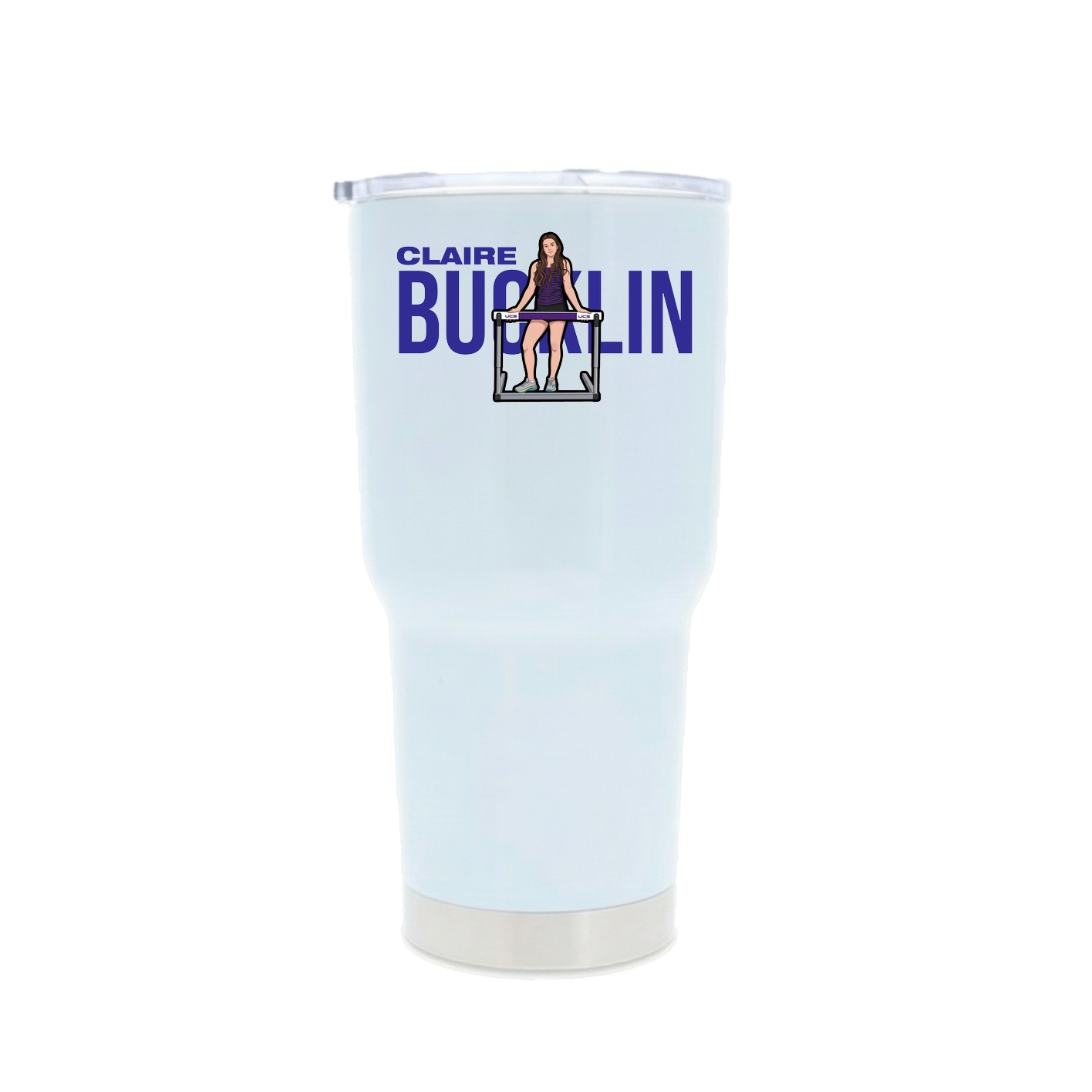 30oz Stainless Steel Tumbler — Player Name in White