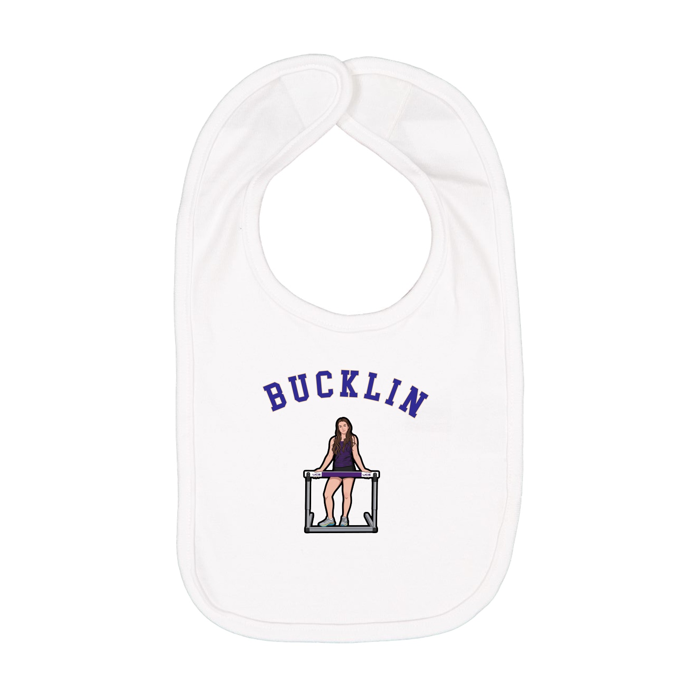 Infant Bib — Shirsey Arch in White
