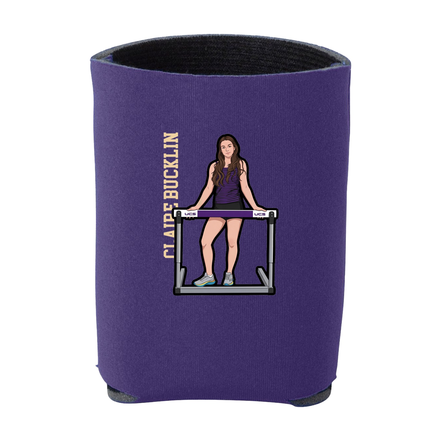 Can Holder — Name Vertical in Purple