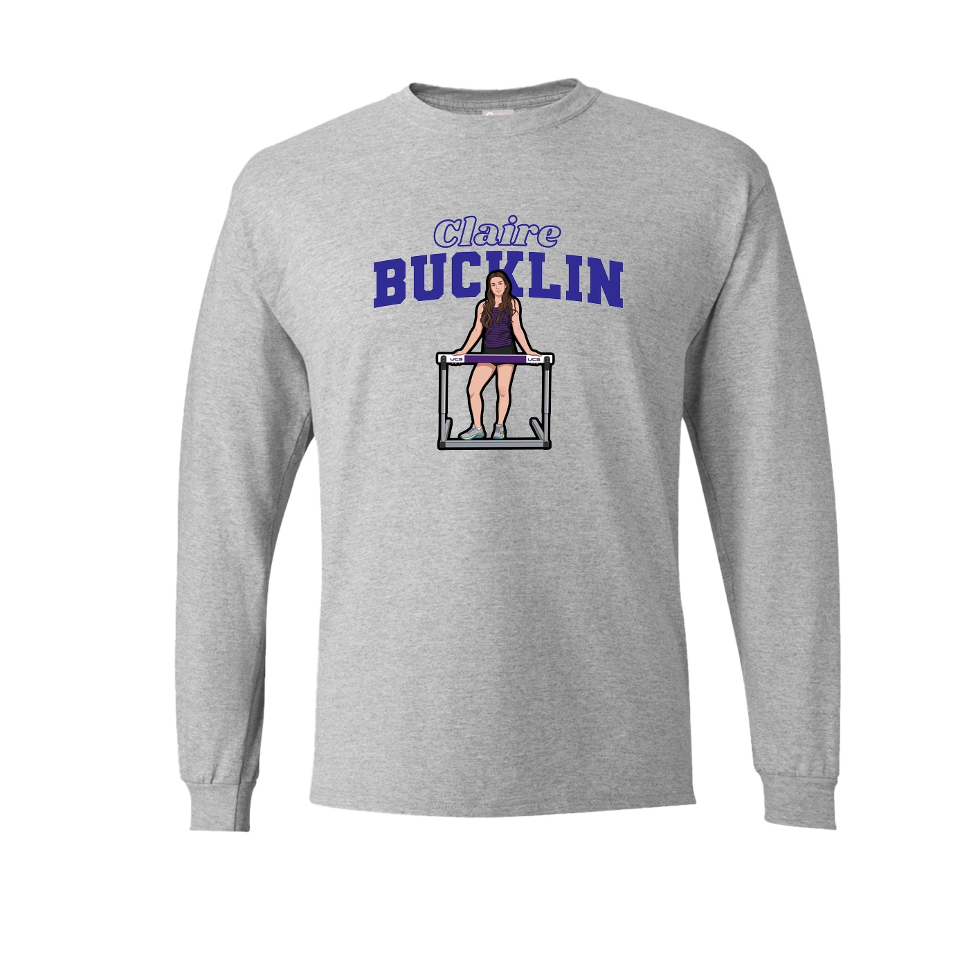 Long Sleeve Tee — Name Arch in Grey