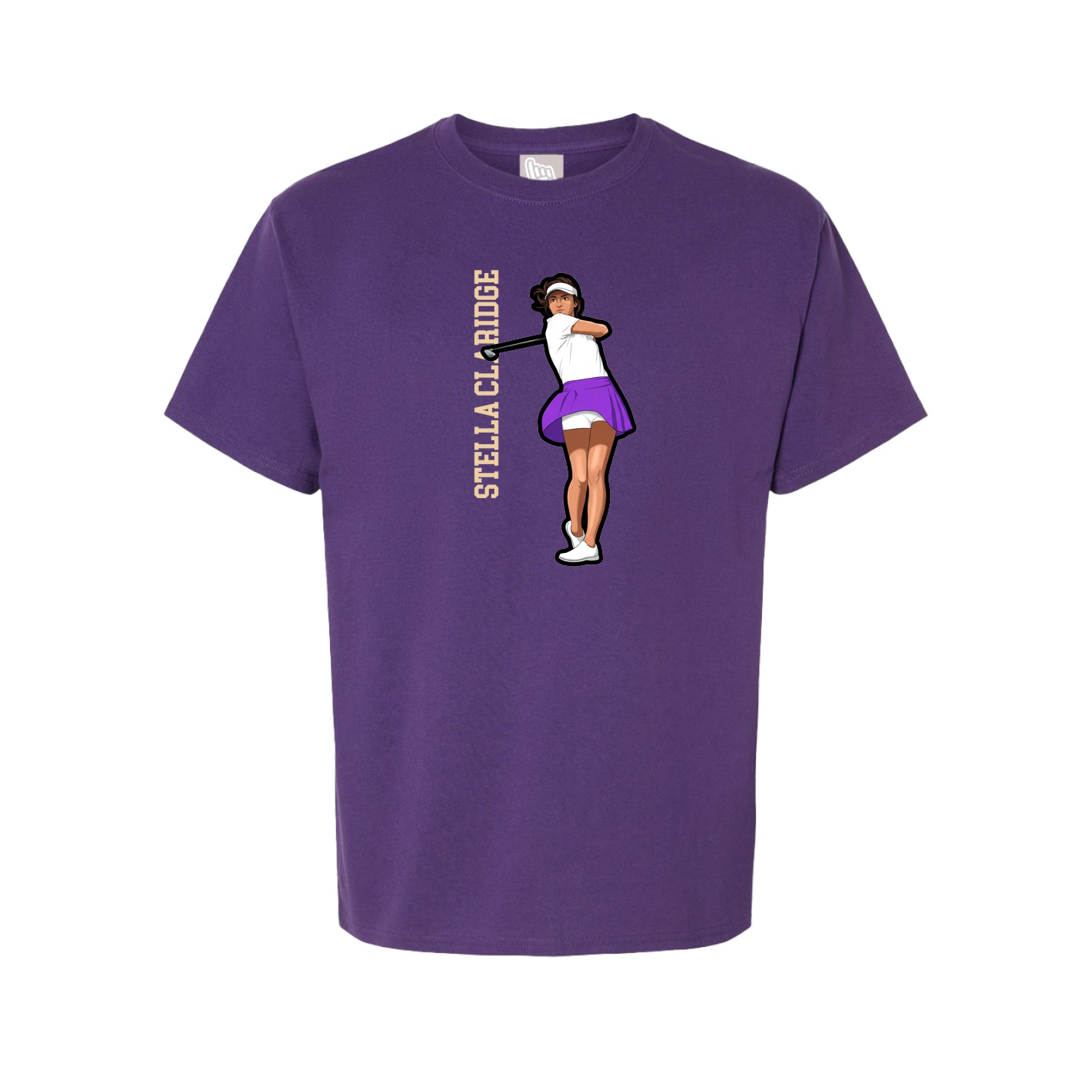 Tee — Name Vertical in Purple