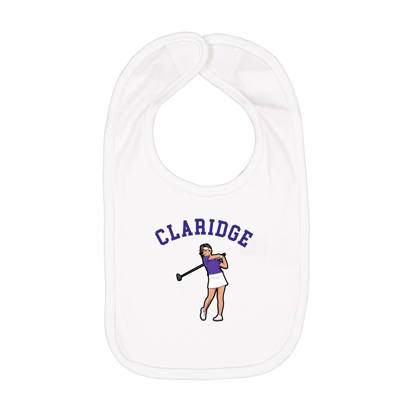 Infant Bib — Shirsey Arch in White