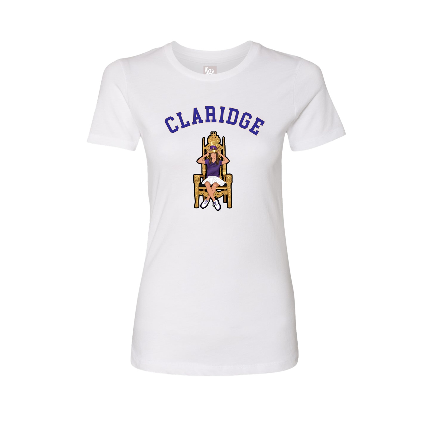 Fitted Women's Tee — Shirsey Arch in White