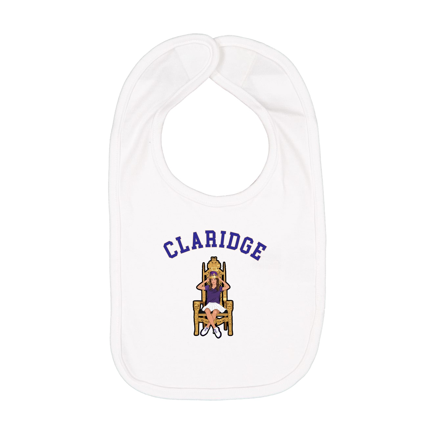 Infant Bib — Shirsey Arch in White