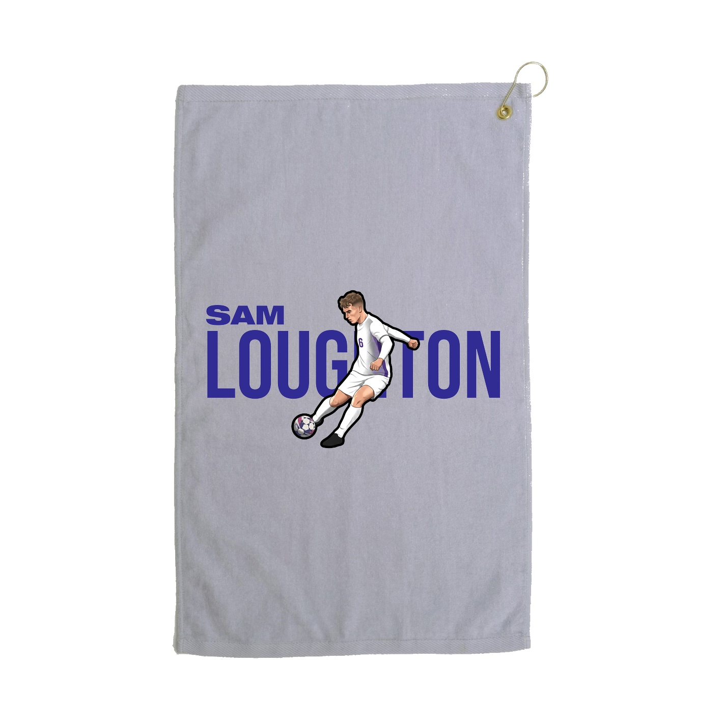 Golf Towel — Player Name in Grey