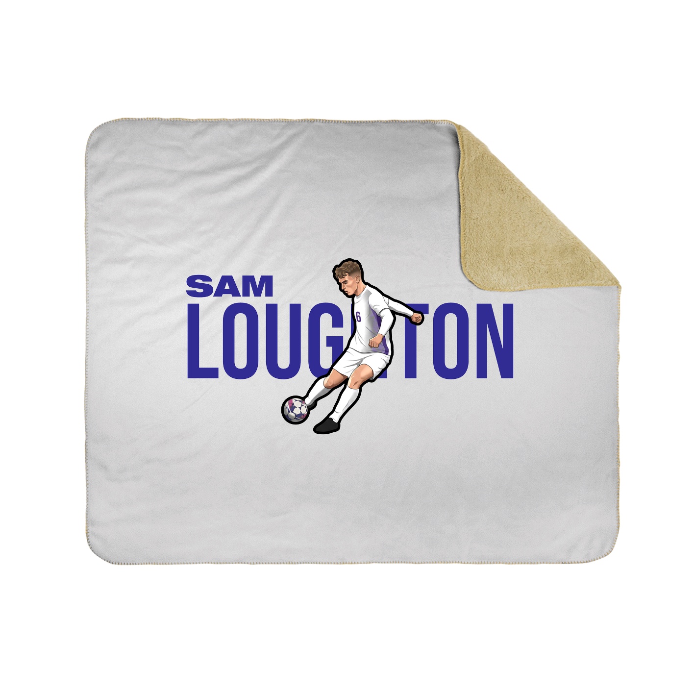 Throw Blanket — Player Name in White