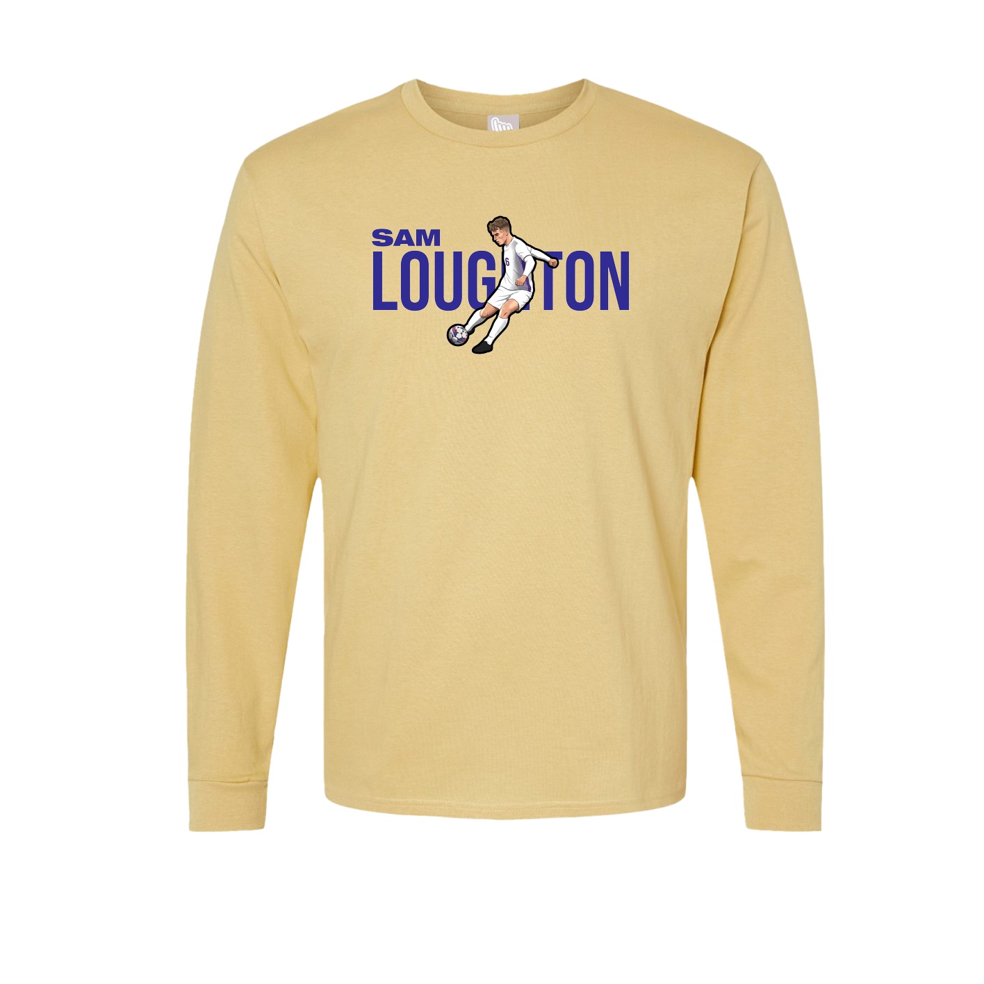 Long Sleeve Tee — Player Name in Vegas Gold