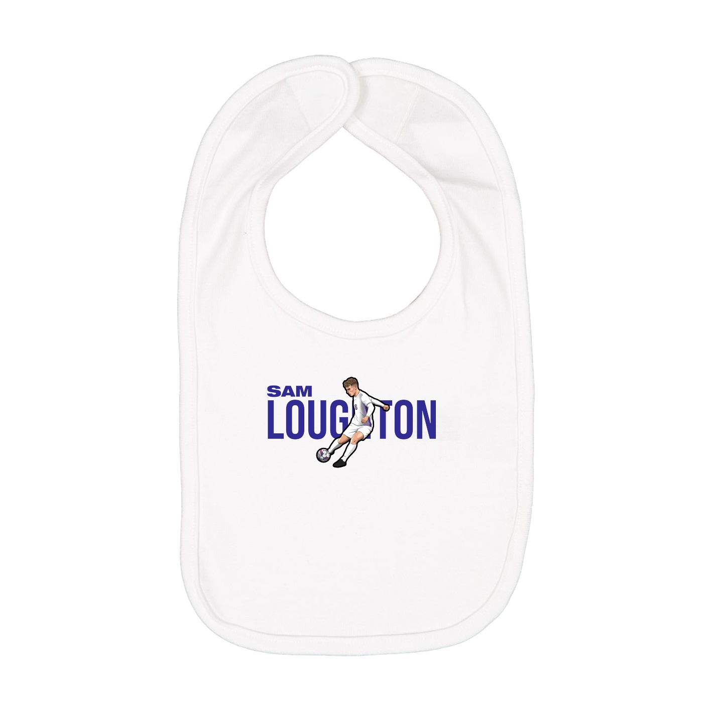 Infant Bib — Player Name in White