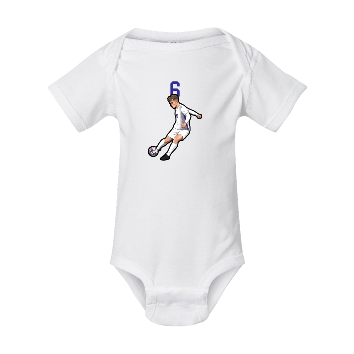 Baby Onesie — Number Top in White