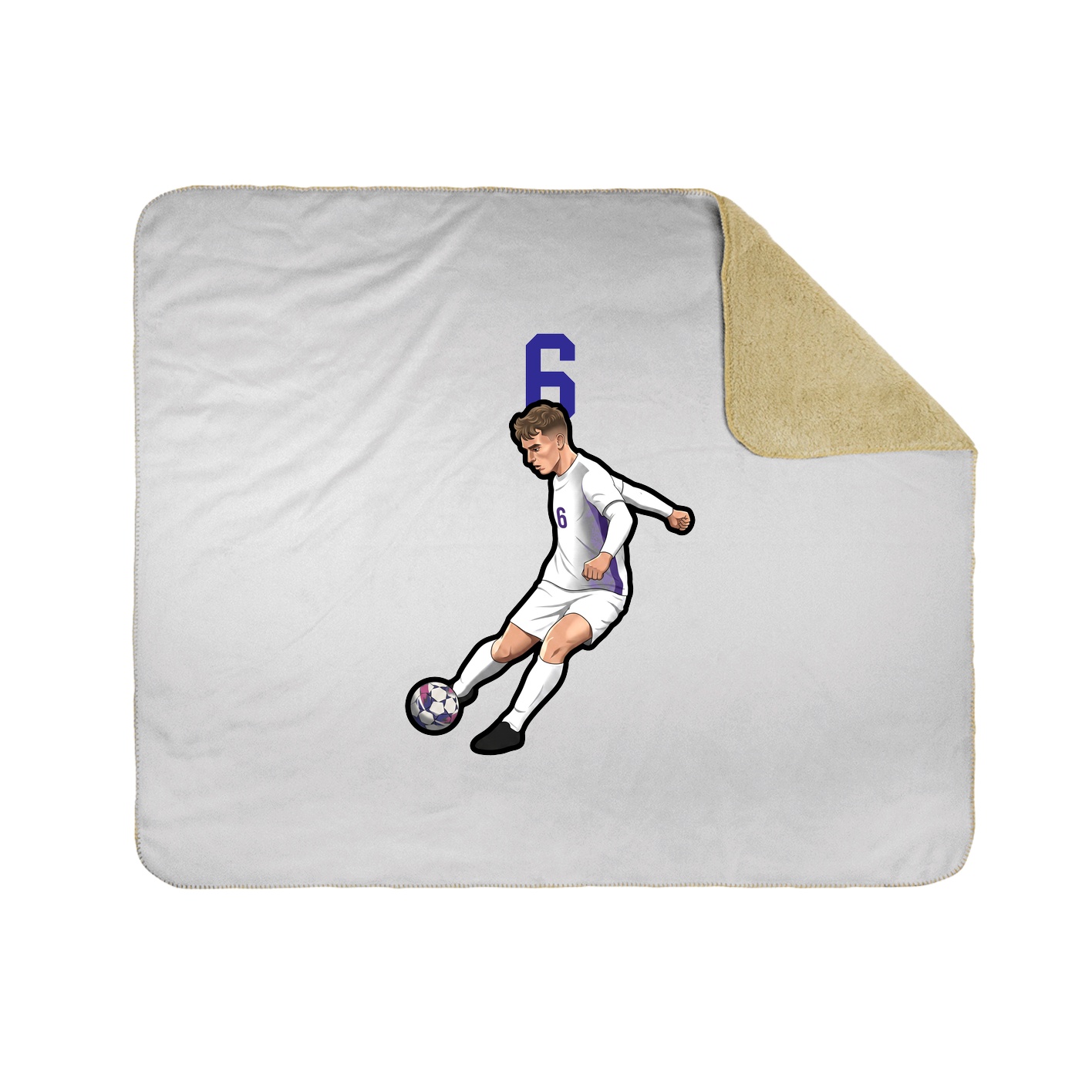 Throw Blanket — Number Top in White