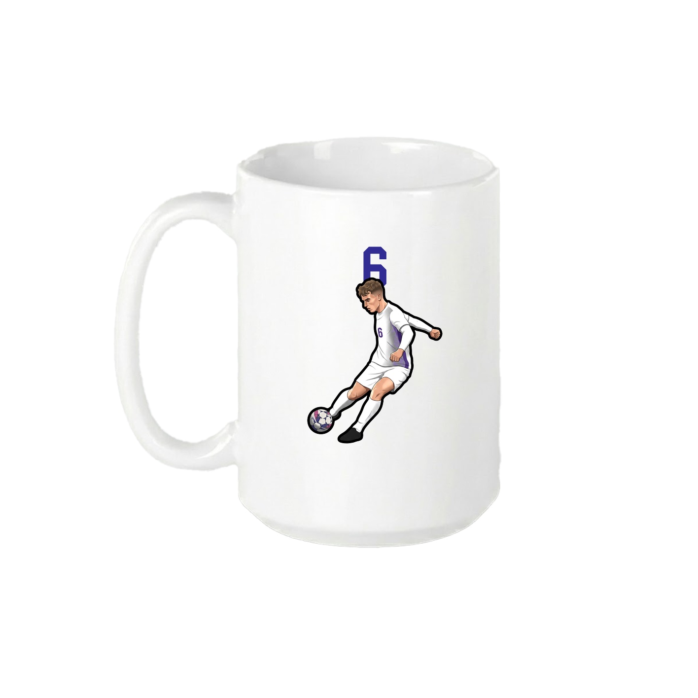15oz Coffee Mug — Number Top in White