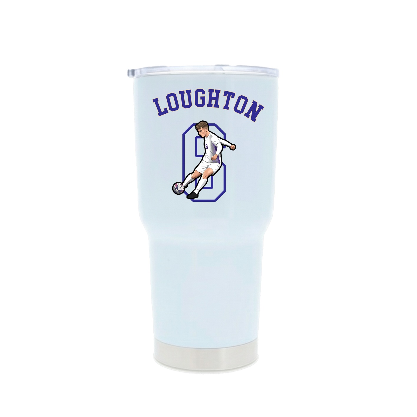 30oz Stainless Steel Tumbler — Shirsey Arch in White