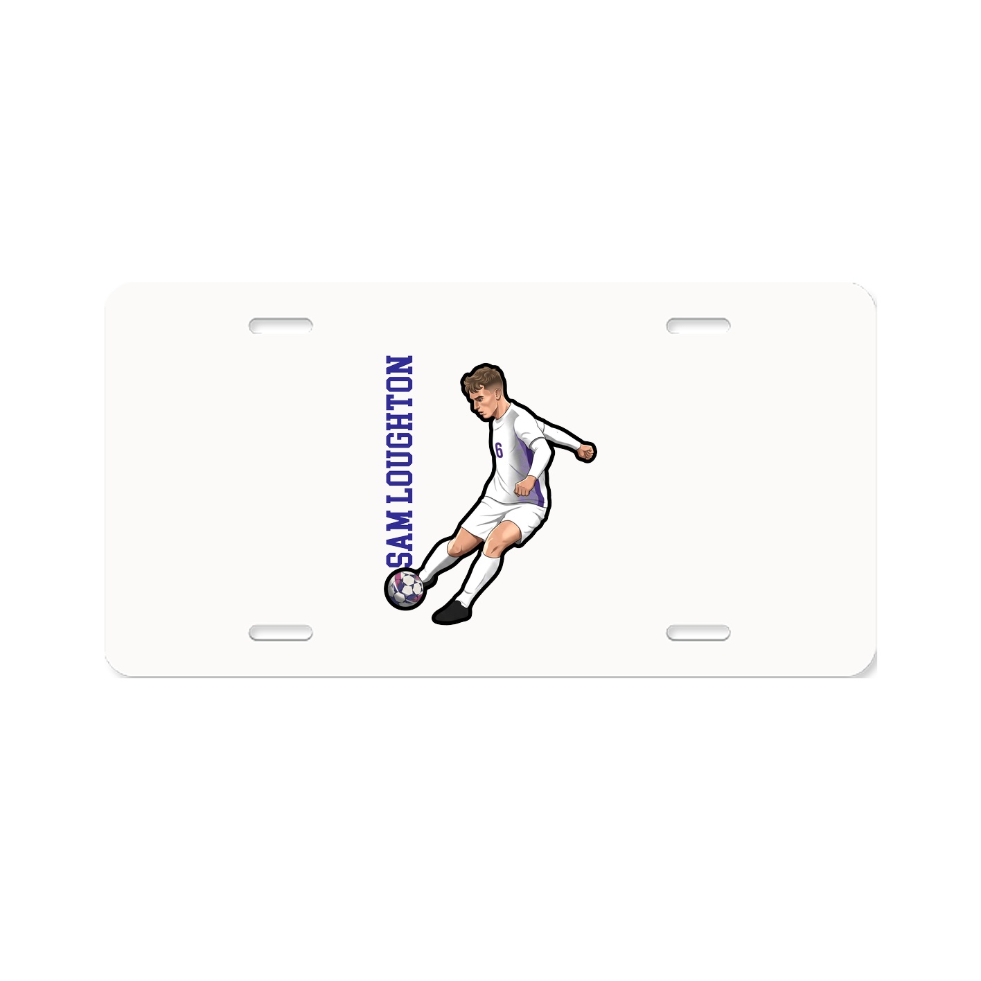 License Plate — Name Vertical in Classic