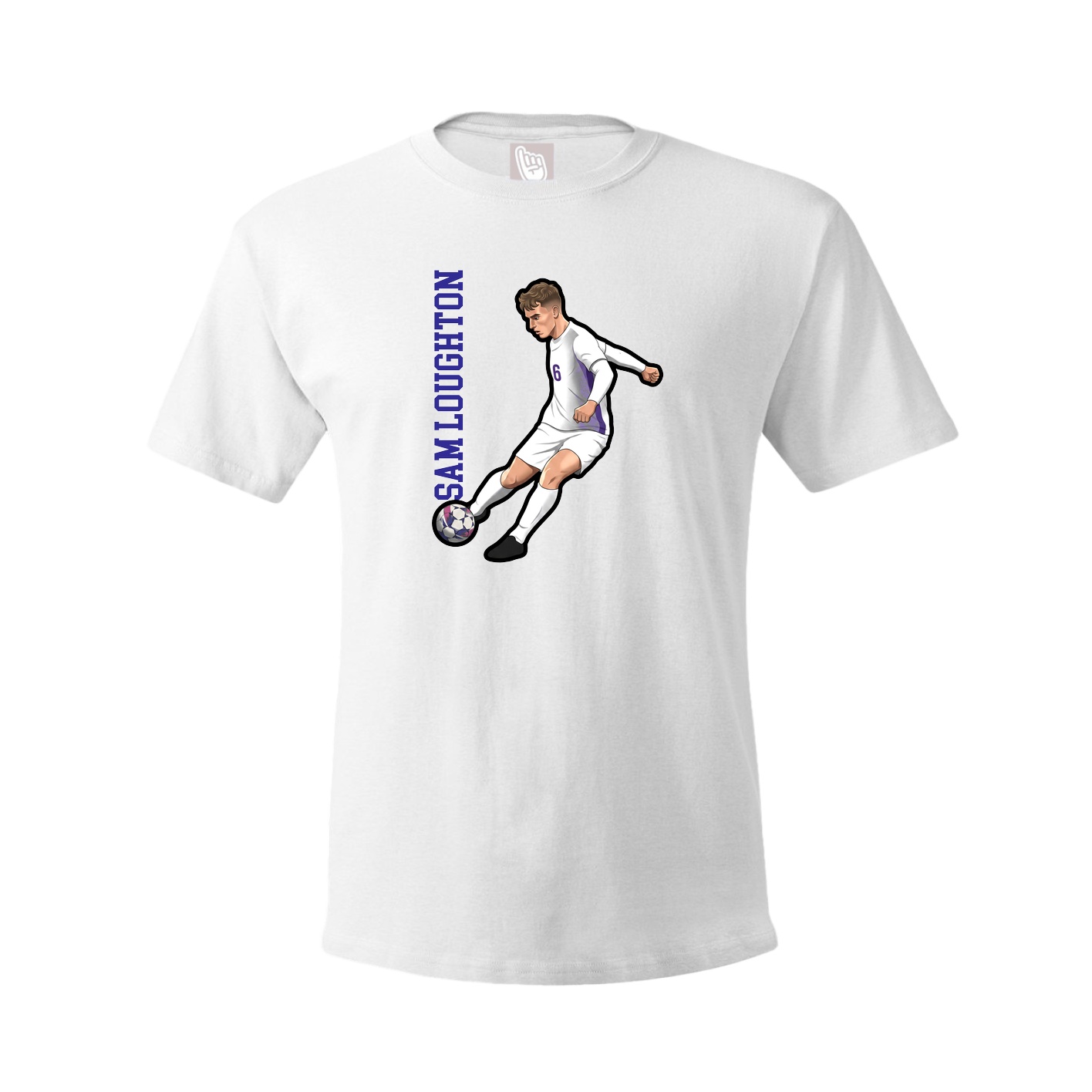 Tee — Name Vertical in White